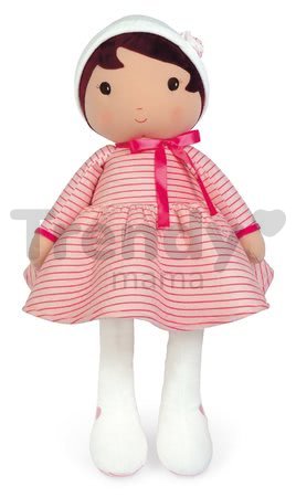 Bábika pre bábätká Rose K Doll XXL Tendresse Kaloo z jemného materiálu 80 cm v ružových pásikavých šatočkách od 0 mes