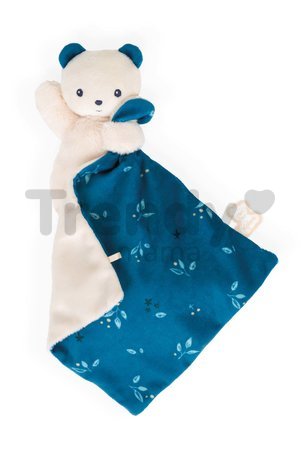 Plyšový medvedík na maznanie Bear Carré Doudou Kaloo modrý 14 cm z jemného materiálu v darčekovom balení od 0 mes