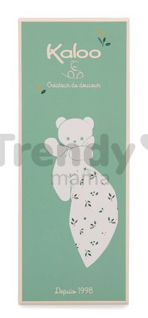 Plyšový medvedík na maznanie Bear Carré Doudou Kaloo modrý 14 cm z jemného materiálu v darčekovom balení od 0 mes