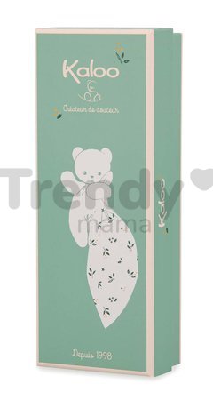 Plyšový medvedík na maznanie Bear Carré Doudou Kaloo modrý 14 cm z jemného materiálu v darčekovom balení od 0 mes