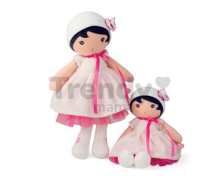 Bábika pre bábätká Perle K Tendresse Kaloo 32 cm v bielych šatách z jemného textilu v darčekovom balení od 0 mes