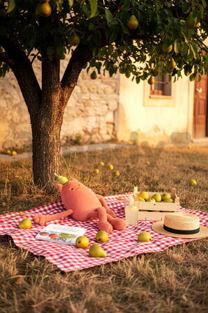 Plyšová príšerka s hruškou Britney Pear MIAM! Doudou et Compagnie ružová 60 cm od 0 mes KI4617