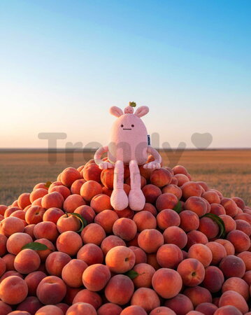 Plyšová príšerka s broskyňou Taylor Peach MIAM! Doudou et Compagnie ružová 60 cm od 0 mes KI4620