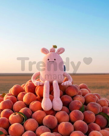 Plyšová príšerka s broskyňou Taylor Peach MIAM! Doudou et Compagnie ružová 60 cm od 0 mes KI4620