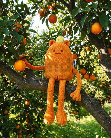 Plyšová príšerka s citrónom John Lemon MIAM! Doudou et Compagnie oranžová 60 cm od 0 mes KI4623