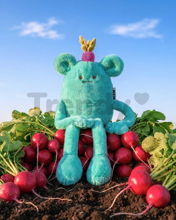 Plyšová príšerka s reďkovkou Billie Radish MIAM! Doudou et Compagnie modrá 60 cm od 0 mes KI4626