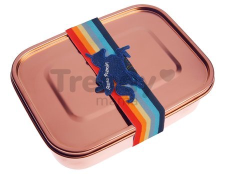Box na desiatu Stainless Steel Lunchbox Girls Rose gold Unicorn Universe Jeune Premier 100% nehrdzavejúca oceľ luxusné prevedenie 21*7 cm