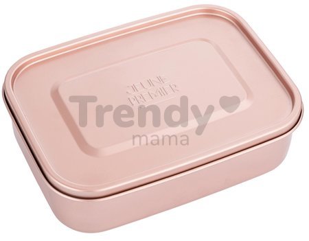 Box na desiatu Stainless Steel Lunchbox Rose Gold Jeune Premier 100% nehrdzavejúca oceľ luxusné prevedenie 21*7 cm
