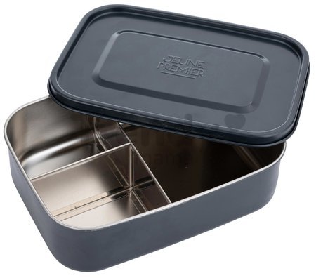 Box na desiatu Stainless Steel Lunchbox Black Nickle Jeune Premier 100% nehrdzavejúca oceľ luxusné prevedenie 21*7 cm
