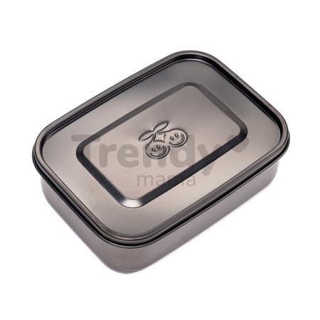 Box na desiatu Lunchbox Black Nickel Jeune Premier 100% nehrdzavejúca oceľ luxusné prevedenie 21*16 cm