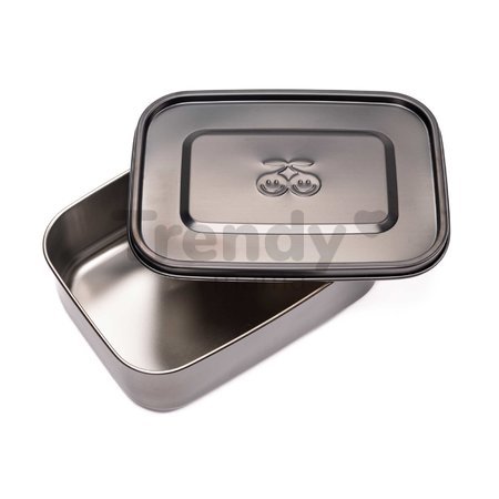 Box na desiatu Lunchbox Black Nickel Jeune Premier 100% nehrdzavejúca oceľ luxusné prevedenie 21*16 cm