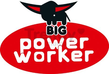 Bager Power Worker Digger + Figurine BIG pracovný stroj 67 cm s gumenými kolesami od 2 rokov