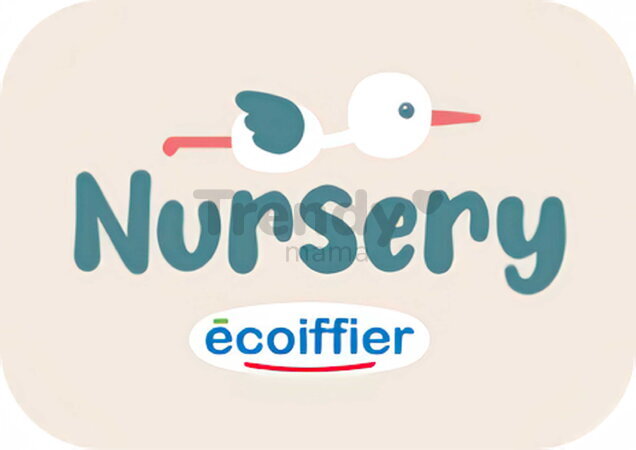Opatrovateľská súprava s 30 cm bábikou Nursery Écoiffier jedálenská stolička s postieľkou a nočníkom 8 doplnkov od 18 mes