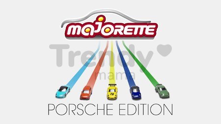 Autíčka Porsche Edition Majorette kovové 7,5 cm dĺžka sada 5 druhov v darčekovom balení