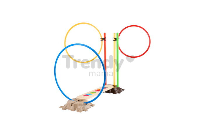 Cerc activ pentru antrenament de coordonare și flexibilitate MUFFIK diametru 50 cm, galben