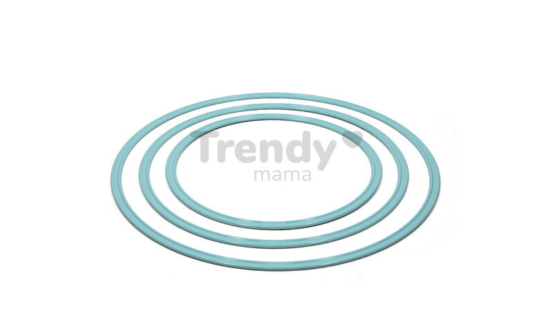 Cerc activ pentru antrenament de coordonare și flexibilitate MUFFIK diametru 33 cm, pastel turcoaz
