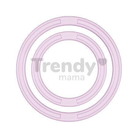 Set de inele aruncabile active pentru dezvoltarea coordonării MUFFIK 2 bucăți, diametru 11,5 cm, roz pastel