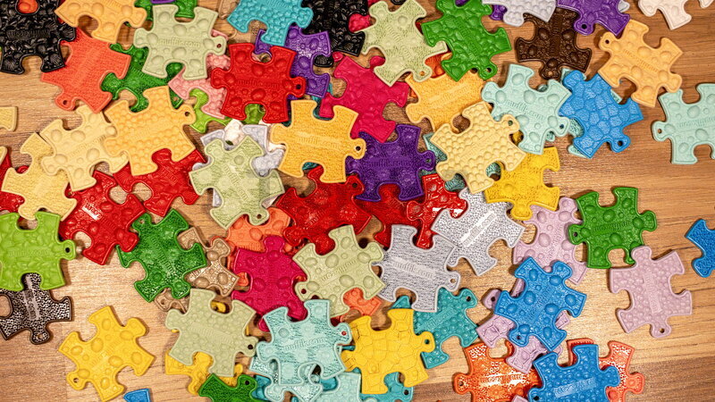 Senzorický MUFFIK NANO puzzlík - Klíčenka 