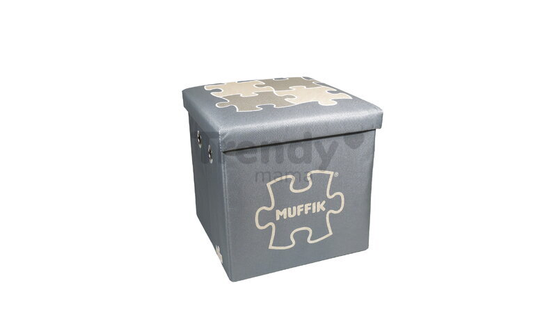 Cutie de depozitare pentru perne ortopedice, mică MUFFIK gri, capacitate 30 kg, 35*35*35 cm