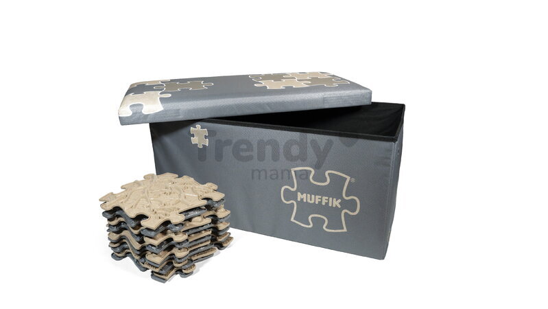 Cutie de depozitare pentru saltele ortopedice, mare MUFFIK gri capacitate 30 kg 70*35*35 cm