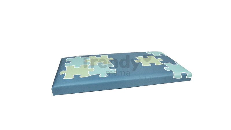 Cutie de depozitare pentru perne ortopedice, mare MUFFIK turcoaz, capacitate 30 kg, 70*35*35 cm
