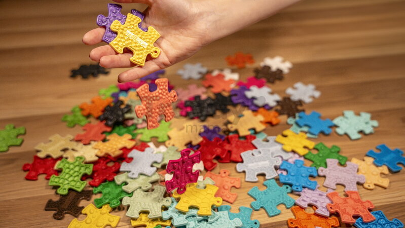 Set senzorických MUFFIK NANO puzzlíků - Vše v jednom 