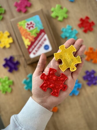 Set senzorických MUFFIK NANO puzzlíků - Duha 