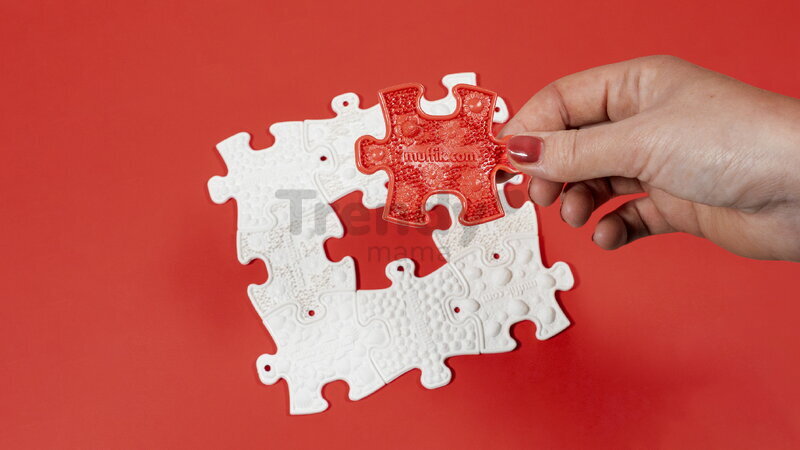 Set senzorických MUFFIK NANO puzzlíků - Černá na bílé 