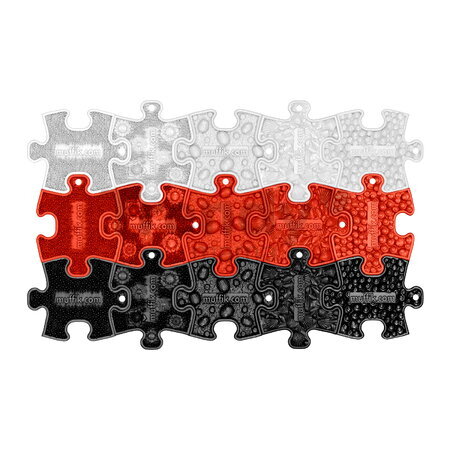 Set senzorických MUFFIK NANO puzzlíků - Černá na bílé 