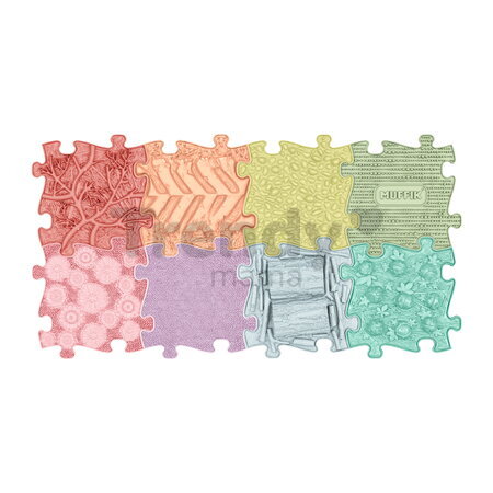 Set de plăcuțe ortopedice pentru dezvoltarea sănătoasă a picioarelor Dúha Pastel MUFFIK 8 bucăți