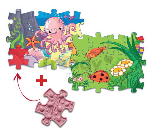 Puzzle senzorial Everlasting Lumea subacvatică și Insecte MUFFIK pentru dezvoltarea motricității fine Raja și Omida