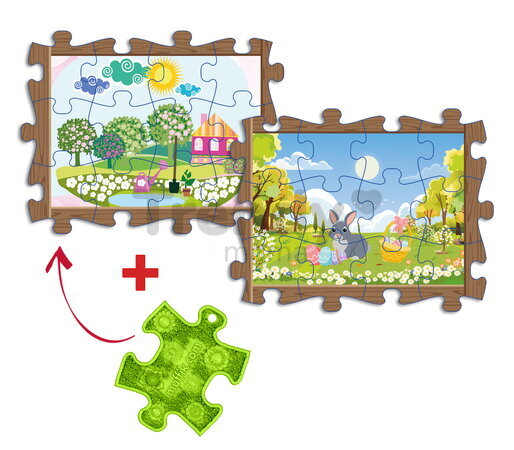 Puzzle senzorial Everlasting Patru anotimpuri Iarna MUFFIK pentru dezvoltarea motricității fine