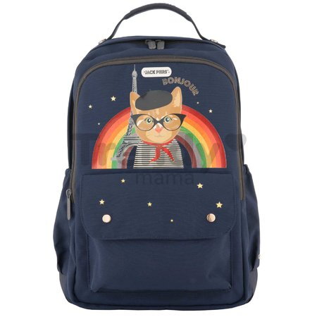 Školská taška batoh Backpack New York Paris Cat Jack Piers ergonomická luxusné prevedenie od 6 rokov 36*13*29 cm
