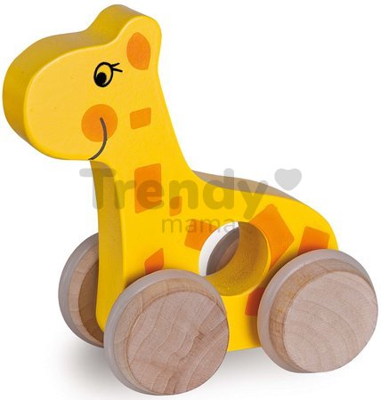 Drevené autíčko zvieratko Push along Animals Eichhorn lev slon žirafa od 24 mes