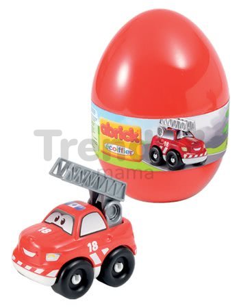 Stavebnica vo vajíčku Rýchle autá Abrick Écoiffier s osobným autom, bagrom a požiarnickým autom od 18 mes