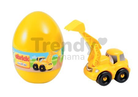 Stavebnica vo vajíčku Rýchle autá Abrick Écoiffier s osobným autom, bagrom a požiarnickým autom od 18 mes