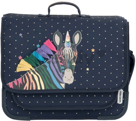 Školská aktovka Schoolbag Paris Large Zebra Jack Piers ergonomická luxusné prevedenie od 6 rokov 38*32*15 cm