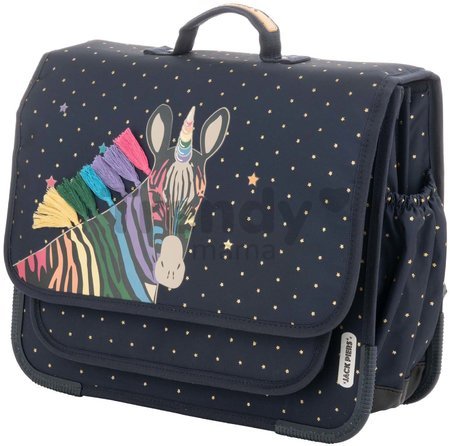 Školská aktovka Schoolbag Paris Large Zebra Jack Piers ergonomická luxusné prevedenie od 6 rokov 38*32*15 cm