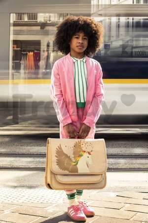 Školská aktovka Schoolbag Paris Large Unicorn Jack Piers ergonomická luxusné prevedenie od 6 rokov 32*15*38 cm