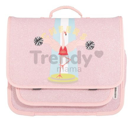 Školská aktovka Schoolbag Paris Large Flamingo Jack Piers ergonomická luxusné prevedenie od 6 rokov 32*15*38 cm