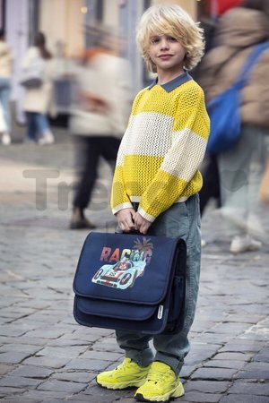 Školská aktovka Schoolbag Paris Large Race Jack Piers ergonomická luxusné prevedenie od 6 rokov 32*15*38 cm