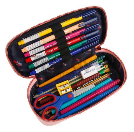 Školský peračník Pencil Box Cherry Pink Jeune Premier ergonomický luxusné prevedenie 22*7 cm