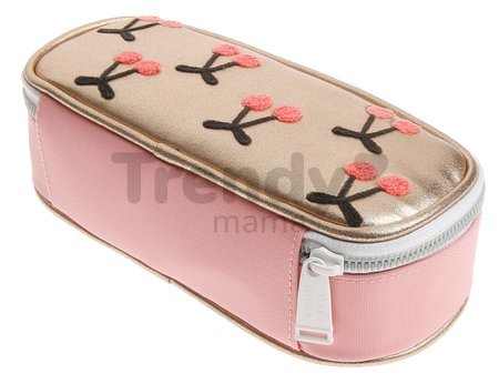 Školský peračník Pencil Box Cherry Pompon Jeune Premier ergonomický luxusné prevedenie 22*7 cm