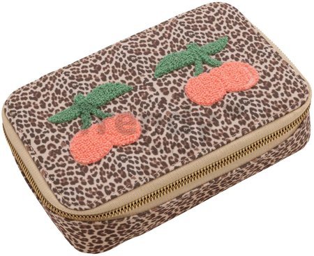 Školský peračník Pencil Box Filled Leopard Cherry Jeune Premier ergonomický luxusné prevedenie 20*7 cm