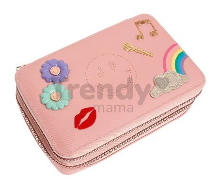 Školský peračník Pencil Box Filled Lady Gadget Pink Jeune Premier ergonomický luxusné prevedenie 20*7 cm