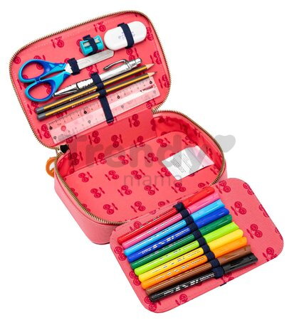 Penar școlar umplut Pencil Box Filled Lady Gadget Pink Jeune Premier design ergonomic, luxos 20*7 cm