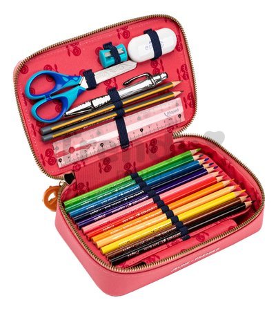 Školský peračník Pencil Box Filled Popcorn Jeune Premier ergonomický luxusné prevedenie 20*7 cm