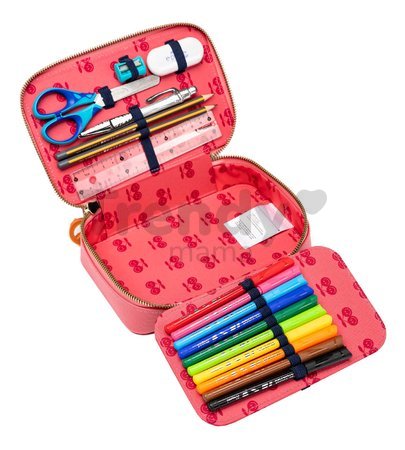 Školský peračník Pencil Box Filled Popcorn Jeune Premier ergonomický luxusné prevedenie 20*7 cm