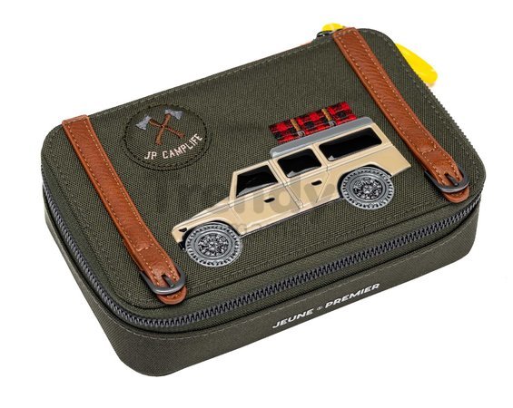 Školský peračník Pencil Box Filled Camp Life Jeune Premier ergonomický luxusné prevedenie 20*7 cm