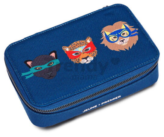 Školský peračník Pencil Box Filled Supercats Jeune Premier ergonomický luxusné prevedenie 20*7 cm